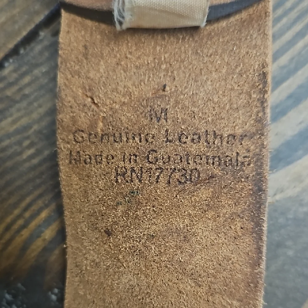 Brown Leather Belt with Metal Eyelets